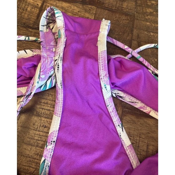Rip Curl Womens Mai Tai Flamingo Cheeky One-Piece Swimsuit Purple Size X-Small - Picture 14 of 16